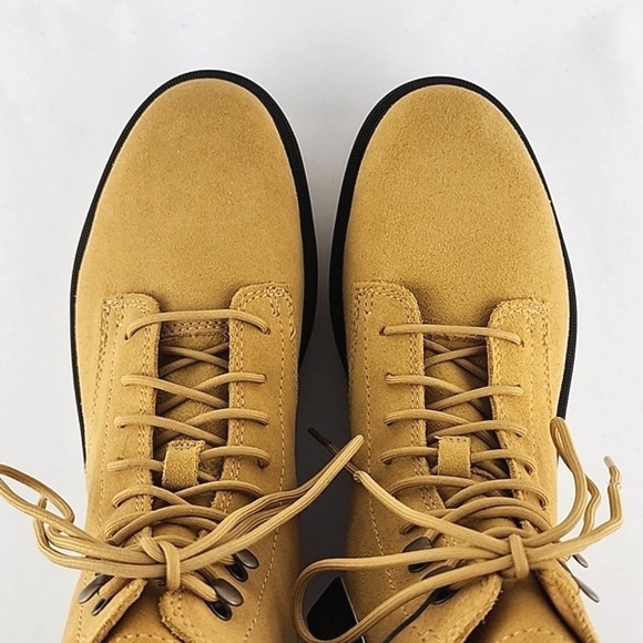 NWT Sorel Women's Lennox Lace STKD Waterproof Leather Boots Geo Yellow 8 - Picture 6 of 15